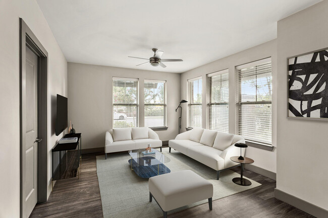 Step into comfort and style in this beautifully designed modern living space. - The Sawyer at One Bellevue Place