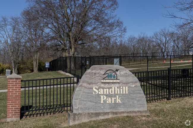 Sandhill Park offers a shelter and a dog park.