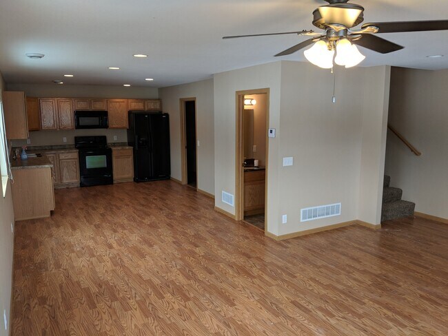 Kitchen, Living and Dining with a half bath - 96 Valley Ln