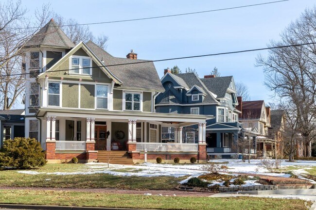 Historic homes line the streets.