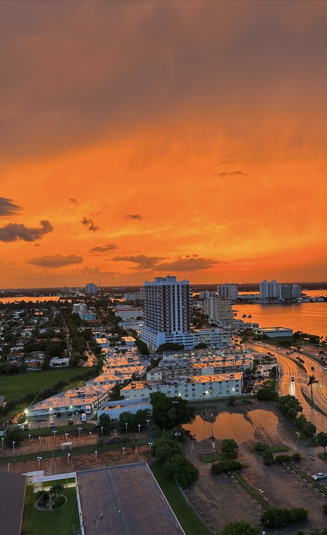 Sunset from living area - 7601 E Treasure Dr