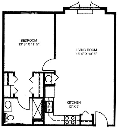 Plano de planta - Locust Village Apartments