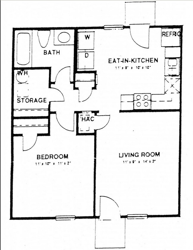 Plano de planta - Conway Park Apartments