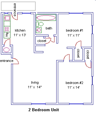 2HAB/1BA - Falls Road Apartments