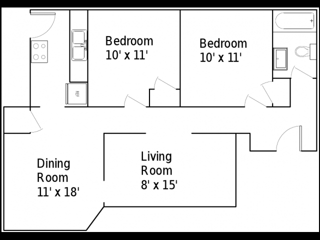 2HAB/1BA - Chatham Court Apartments