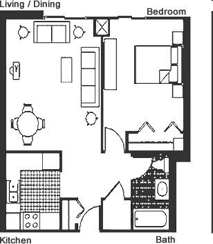 1HAB/1BA - Morton Manor Senior Apartments