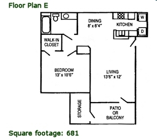 Plano de planta E - The Oaks Of Kingwood