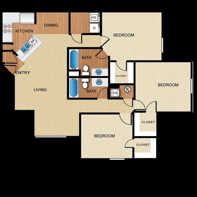 3BR/2BA - Vista Pointe Apartments