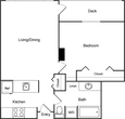 1 Bed 306-1606 - SW