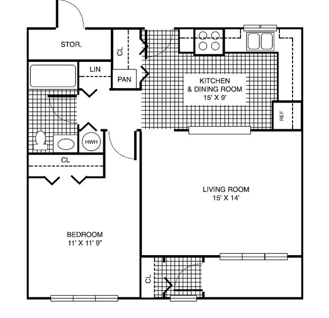 1HAB/1BA - Harvestview Apartments
