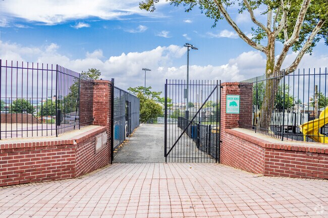 Entrance to Columbus Park in Fairview, New Jersey.