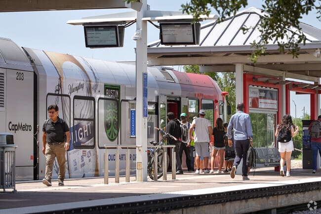 The Capital Metro Red Line makes frequent stops in Leander.