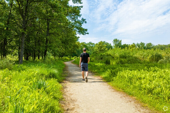The easy terrain makes for a pleasant hike through Hoosier Prairie Nature Preserve in Highland.