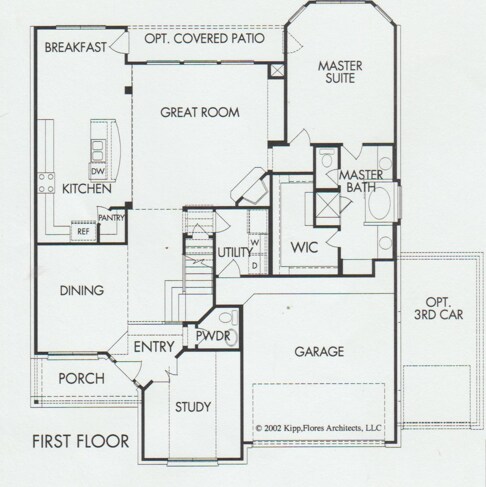 1st Floor with Dining, Kitchen, Breakfast, Living Room, Master Bath and Garage - 13319 Spurlin Meadow Dr