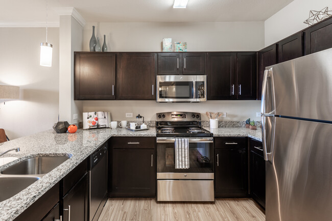 Elegant Kitchen - Overture Frisco 55+ Active Adult Apartment...