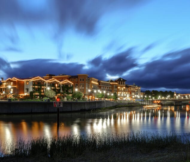 Downtown Napa in the evening