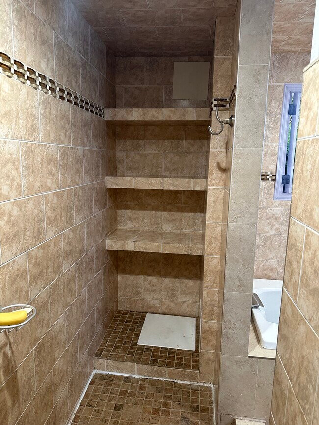 Storage space in shower - 104 N 7th St