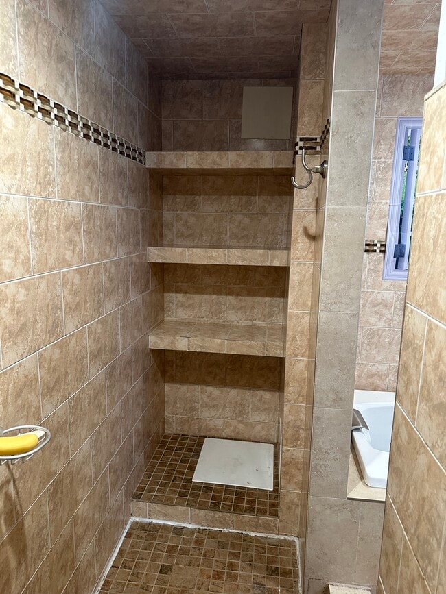 Storage space in shower - 104 N 7th St