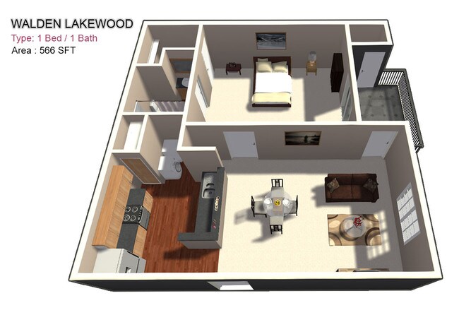 One Bed / One Bath - Walden Lakewood