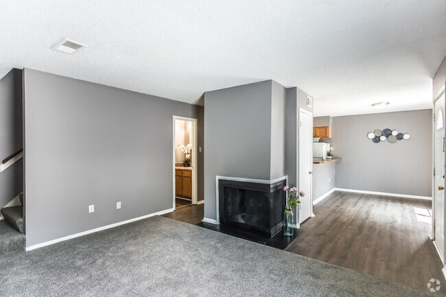 2BR, 1.5BA - Townhome - 1,156SF - Living Room - Annies Townhomes