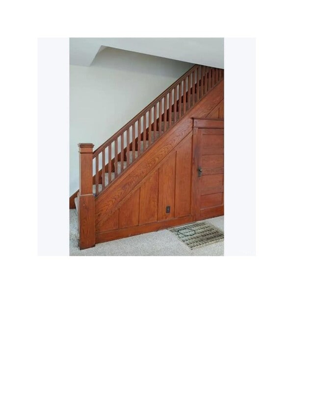 Living Room Wooden Staircase - 1703 Cortland Ave