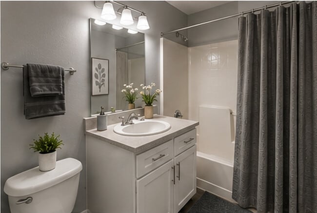 1BR, 1BA - 930SF - Bathroom - Valley View Estates