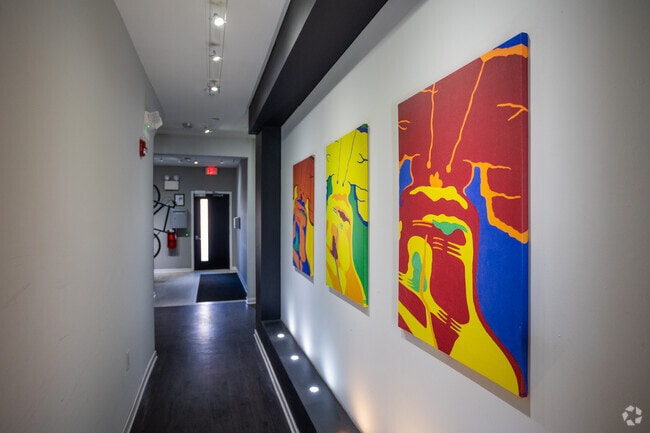 Hallway - The Flats at Brewerytown Apartments