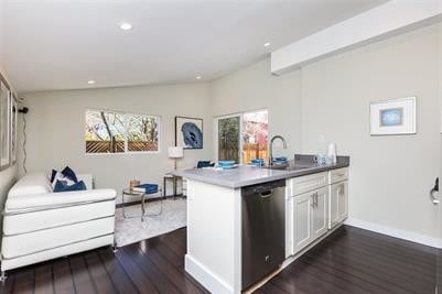 Open floor plan kitchen and living - 2504 Grant St