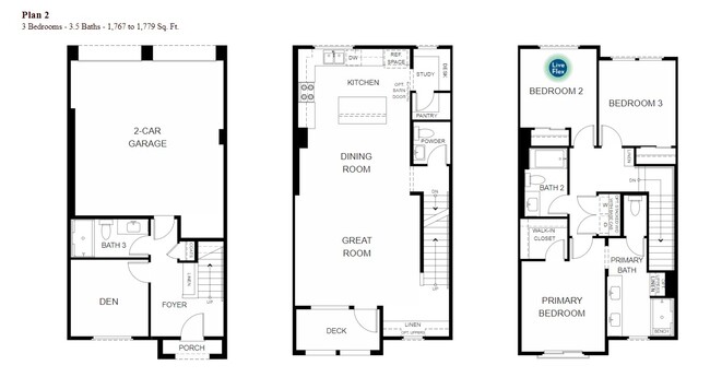 3 bedrooms, 1 office room (convertible to a bedroom), 3.5 bathrooms, spanning 1779 sq. ft. - 27124 Calle Arroyo