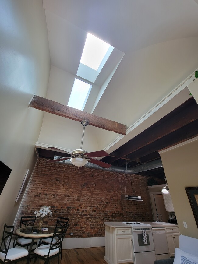 Skylights with lighted vaulted ceilings - 103 Court Sq
