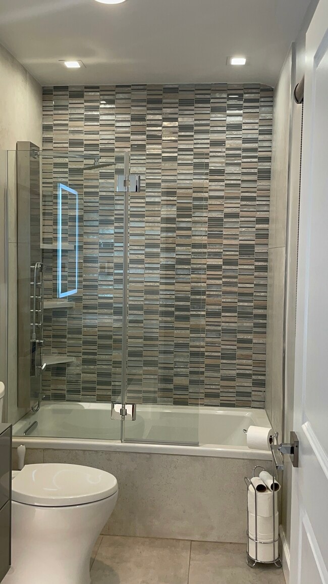 Modern updated bathroom for 2 adjacent bedrooms - 7819 12th St NW