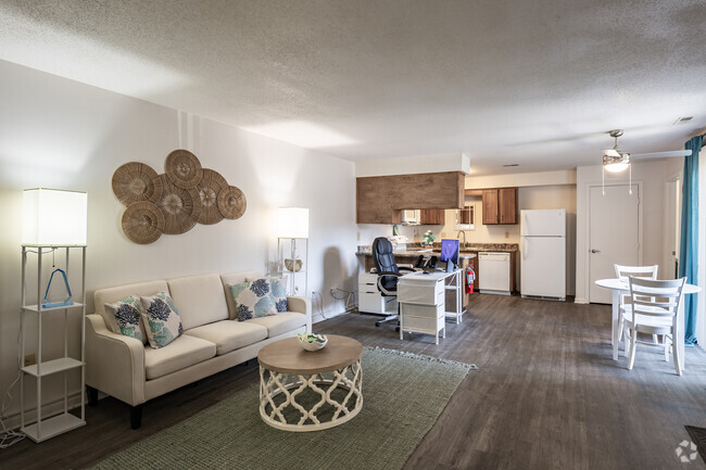 2 BR, 2 BA - 987SF - Living Room - Ocean Pebbles Apartments