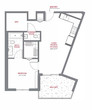 L - 1 Bed, 1.5 Bath, Den