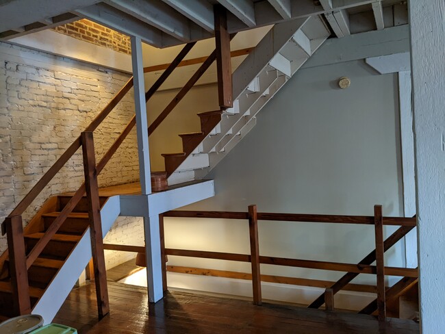 Stairway upstairs and downstairs from entry level - 11 Spruce St