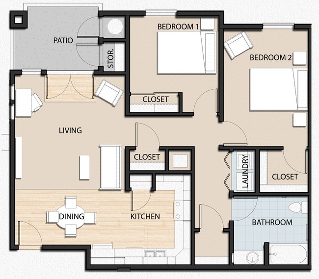 2HAB/1BA - Avery Gardens Apartments