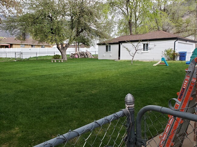 3 neighbors share rear yard - 1438 Cahoon St