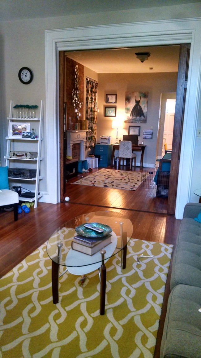 Open space (shotgun style) with pocket doors - 1214 Allen Ave