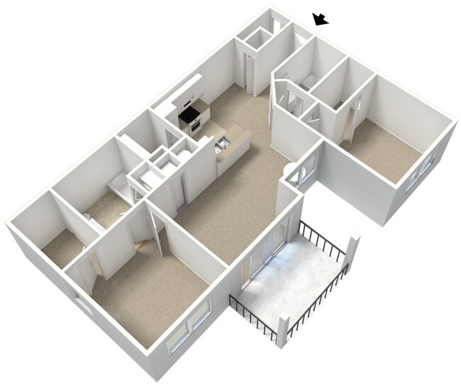 Palms - 2B2B - Queen - 1068 Sq Ft - 3D.jpg - Palms at Wyndtree Apartments