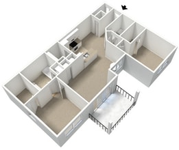 Palms - 2B2B - Queen - 1068 Sq Ft - 3D.jpg - Palms at Wyndtree Apartments