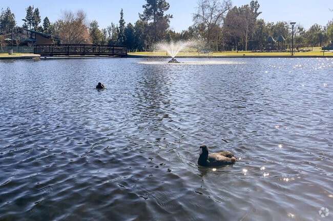 The Ralph B. Clark Regional Park in Fullerton features a large lake and interpretive center.