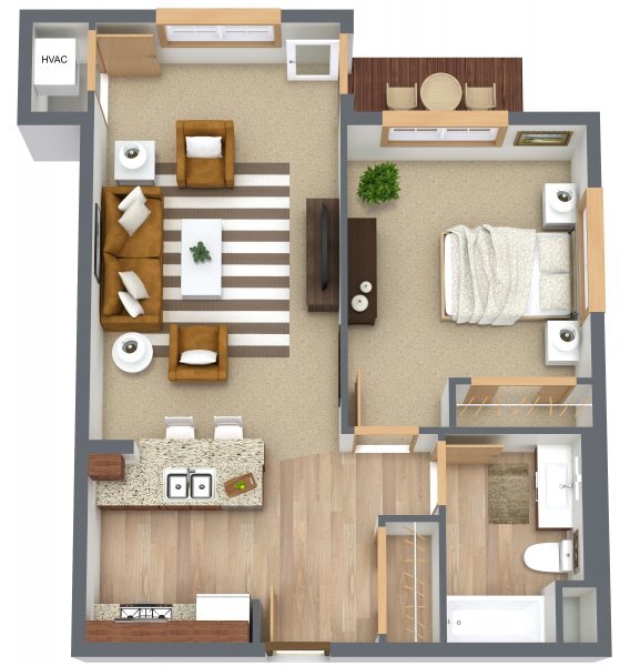 Plano de planta - Stone Meadow Apartments