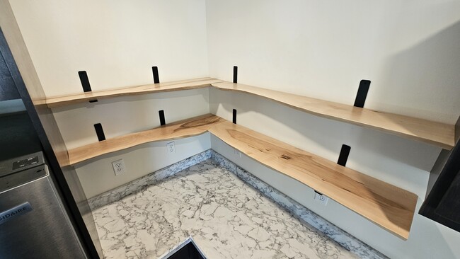 Maple shelves made from trees that were on the property - 1110 Burton St