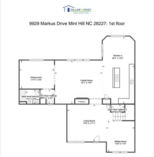 Plano de planta baja - 9929 Markus Dr
