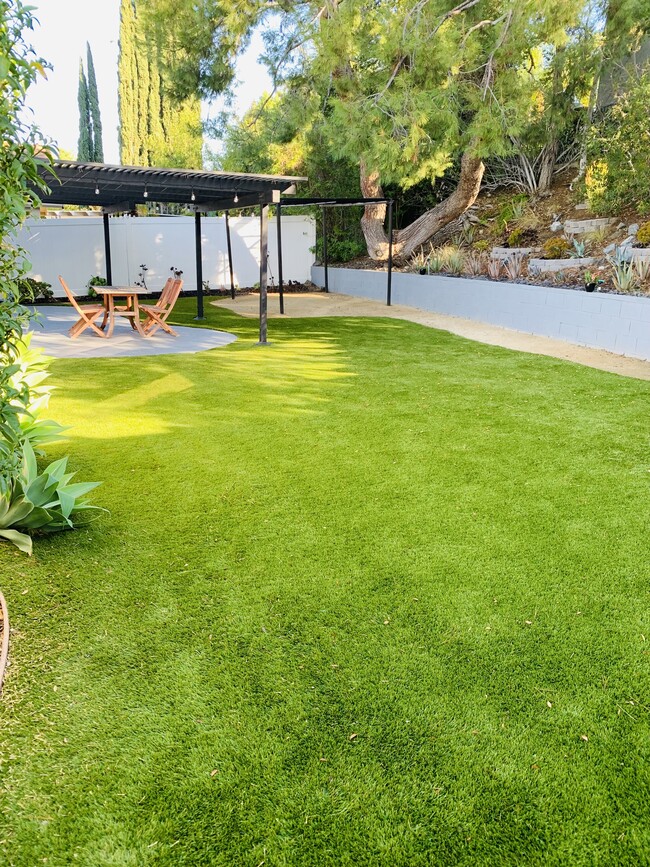 Backyard turf, and low maintenance, drought tolerant landscaping - 5428 Meadow Vista Way