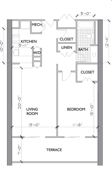 1BR/1BA - Collegeview Tower