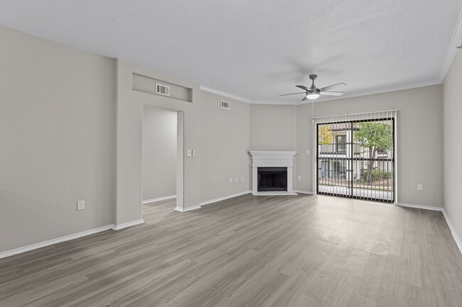 Open Living Floorplan with Wood-Inspired Plank Flooring - Villas of Vista Ridge