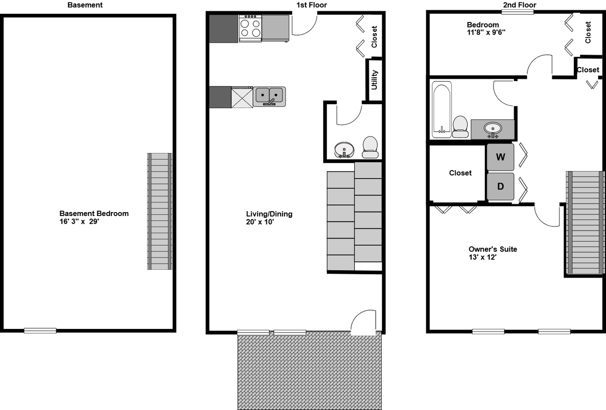 Floorplan - Water Street Townhomes