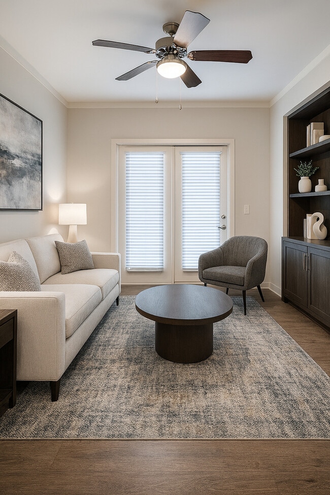 1BR, 1BA - 690SF Living Room - The Reserve at Cool Springs