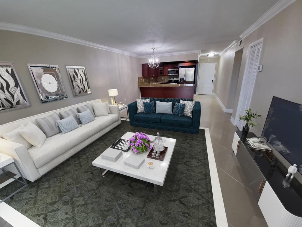 Living area with eat in kitchen and patio - 7010 NW 186th St