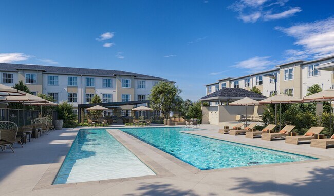 Piscina estilo resort - Birchway Elk Grove